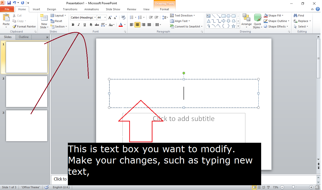 Editing Text